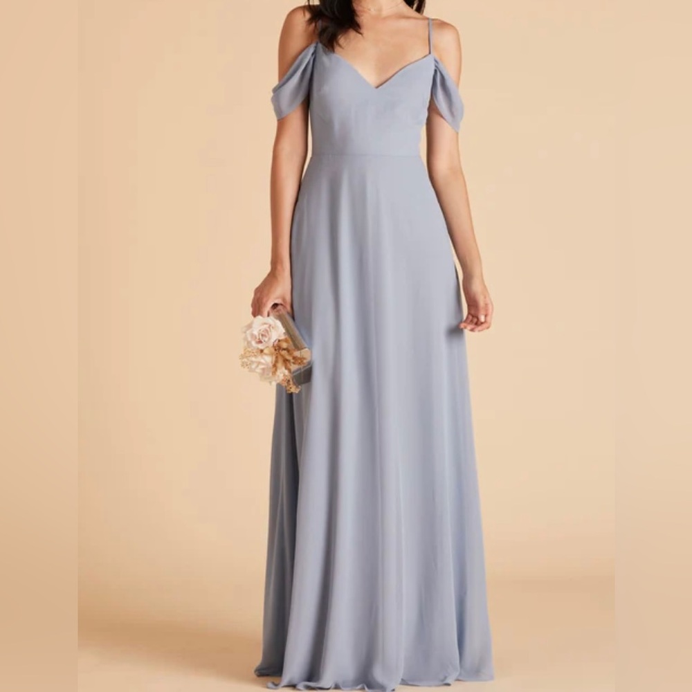 Bridy grey dusty blue bridesmaids dress